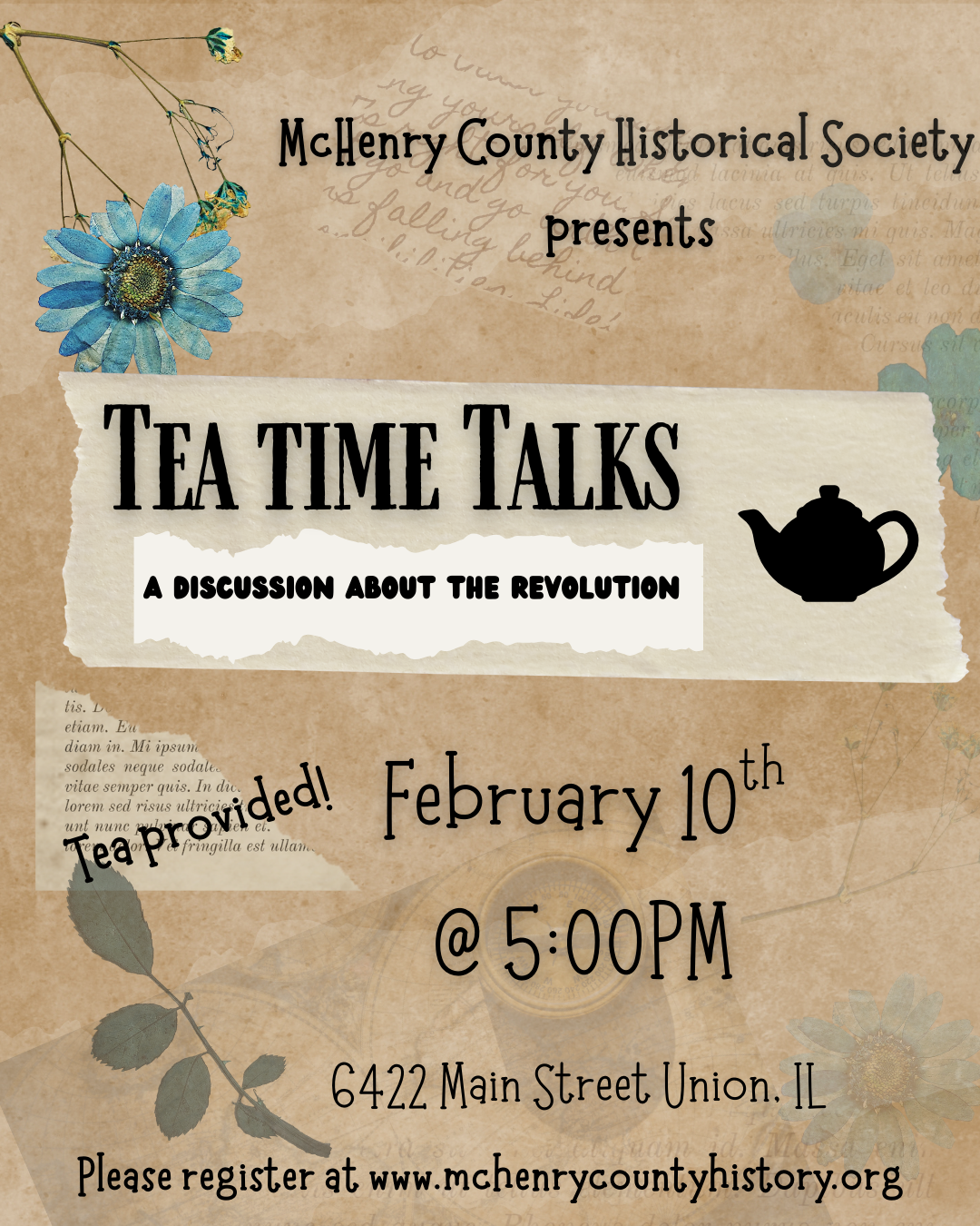 Tea Time Talks: A Discussion about the Revolution