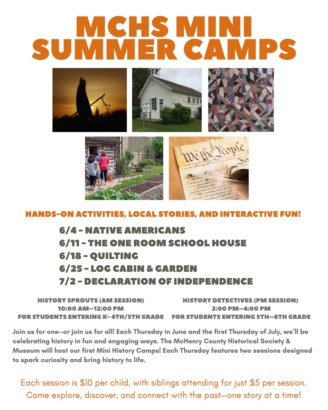 MCHS Mini Summer Camps